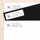 Search for family last name return address labels Black and white