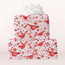 Search for red bird wrapping paper Watercolor