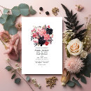 Search for black and blush wedding invitations Floral