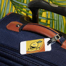 Search for happy face luggage tags Yellow