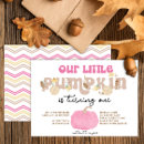 Search for pumpkin birthday invitations Baby girl birthday