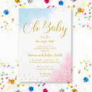 Search for oh gender reveal invitations Pink and blue