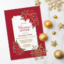 Search for border christmas invitations Poinsettia