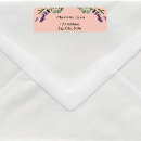 Search for peach flowers return address labels Baby shower