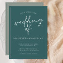 Search for dark forest green wedding invitations Minimalist