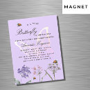 Search for purple butterfly baby shower invitations Wildflowers