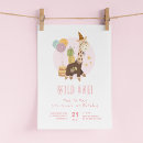 Search for giraffe 1st birthday invitations Zoo animals