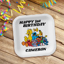 Search for sesame street birthday plates Cookie monster tableware