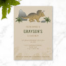 Search for triceratops birthday invitations Modern
