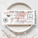 Search for rose gold map invitations Boarding pass