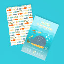 Search for whale 1st birthday invitations Waves