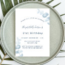 Search for dusty blue birthday invitations Eucalyptus