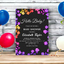 Search for neon baby shower invitations Floral