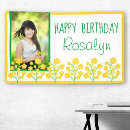 Search for happy birthday flowers banners Yellow