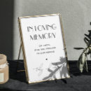 Search for in loving memory wedding signs Black and white