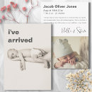 Search for black and white birth announcement cards Elegant script