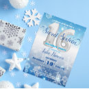 Search for frozen winter wonderland invitations Blue and white