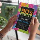 Search for 90s party invitations Colourful