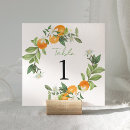 Search for orange watercolor table cards Tropical