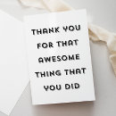 Search for funny thank you cards Black and white