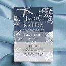 Search for navy blue sweet 16 invitations Birthday