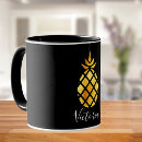 Search for gold pineapple mugs Elegant