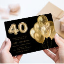 Search for balloons 40th birthday invitations Party