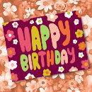Search for happy birthday daisy flower postcards Retro
