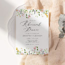 Search for wildflower rehearsal dinner invitations Watercolor