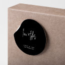 Search for elegant save the date stickers Black and white