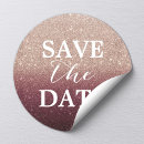 Search for rose gold save the date stickers Glitter