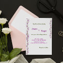 Search for purple flower wedding invitations Simple