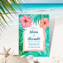 Search for hibiscus wedding invitations Beach