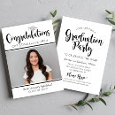 Search for congratulations graduate invitations Black and white