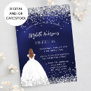 Search for glitter sweet 16 invitations Princess