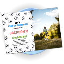 Search for black and white soccer invitations For kids