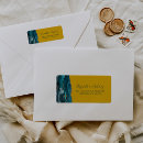 Search for dark teal return address labels Gold