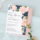 Search for pink and navy baby shower invitations Mother to be