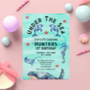 Search for under the sea birthday invitations Sealife