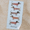 Search for dachshund beach towels Sausage dog