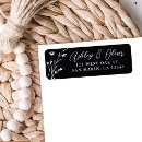 Search for fall wedding return address labels Black and white
