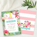 Search for hawaiian luau party graduation invitations announcements Flamingo