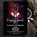 Search for stars engagement party invitations Starry night