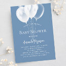 Search for dusty blue baby boy shower invitations Modern