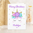 Search for unicorn christmas cards Purple
