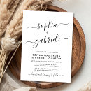 Search for modern monogram wedding invitations Hand lettered script