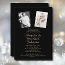 Search for elegant anniversary invitations Black gold
