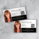 Search for review business cards Black and white
