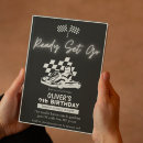 Search for go kart racing invitations Chequered flag