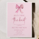 Search for tying the knot bridal shower invitations Pink bow